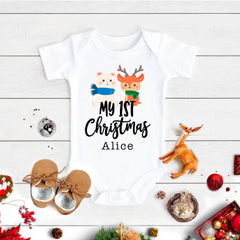 My 1st Christmas Baby Bodysuit