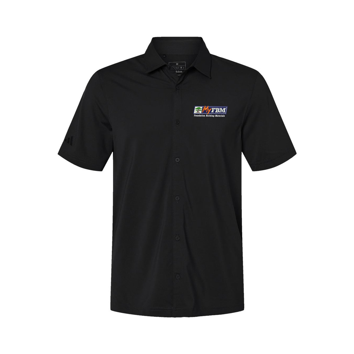 MY FBM - Adidas Men's Full Button Down Short Sleeve Shirt - A595