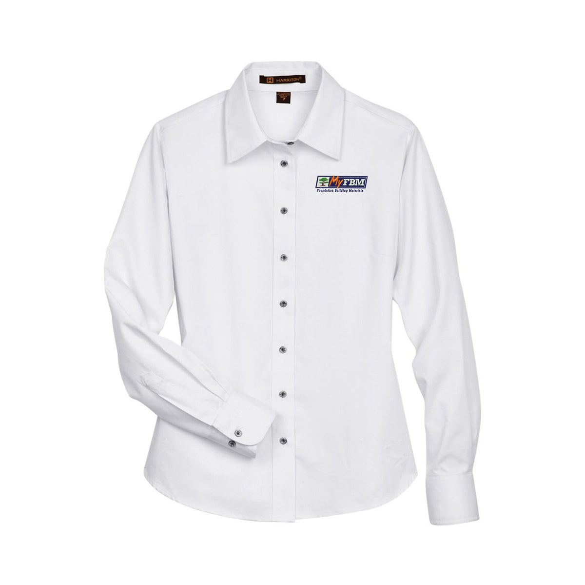 MY FBM - Harriton Women's Easy Blend™ Long Sleeve Twill Dress Shirt with Stain-Release - M500W (Copy)