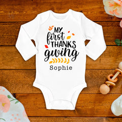 My First Thanksgiving Baby Bodysuit