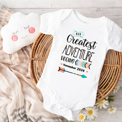 Our Greatest Adventure Begins Baby Bodysuit