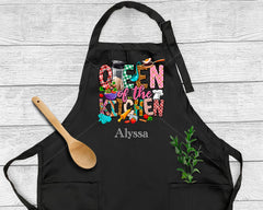 Embroidered Queen Of The Kitchen Apron