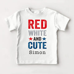 Red White And Cute Baby Bodysuit