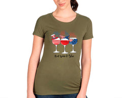 Red Wine And Blue T-shirt