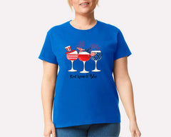 Red Wine And Blue T-shirt