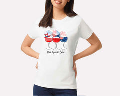 Red Wine And Blue T-shirt