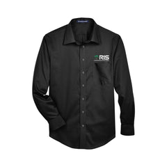 RIS - Devon & Jones Men's Crown Collection® Solid Stretch Twill Woven Dress Shirt - DG530