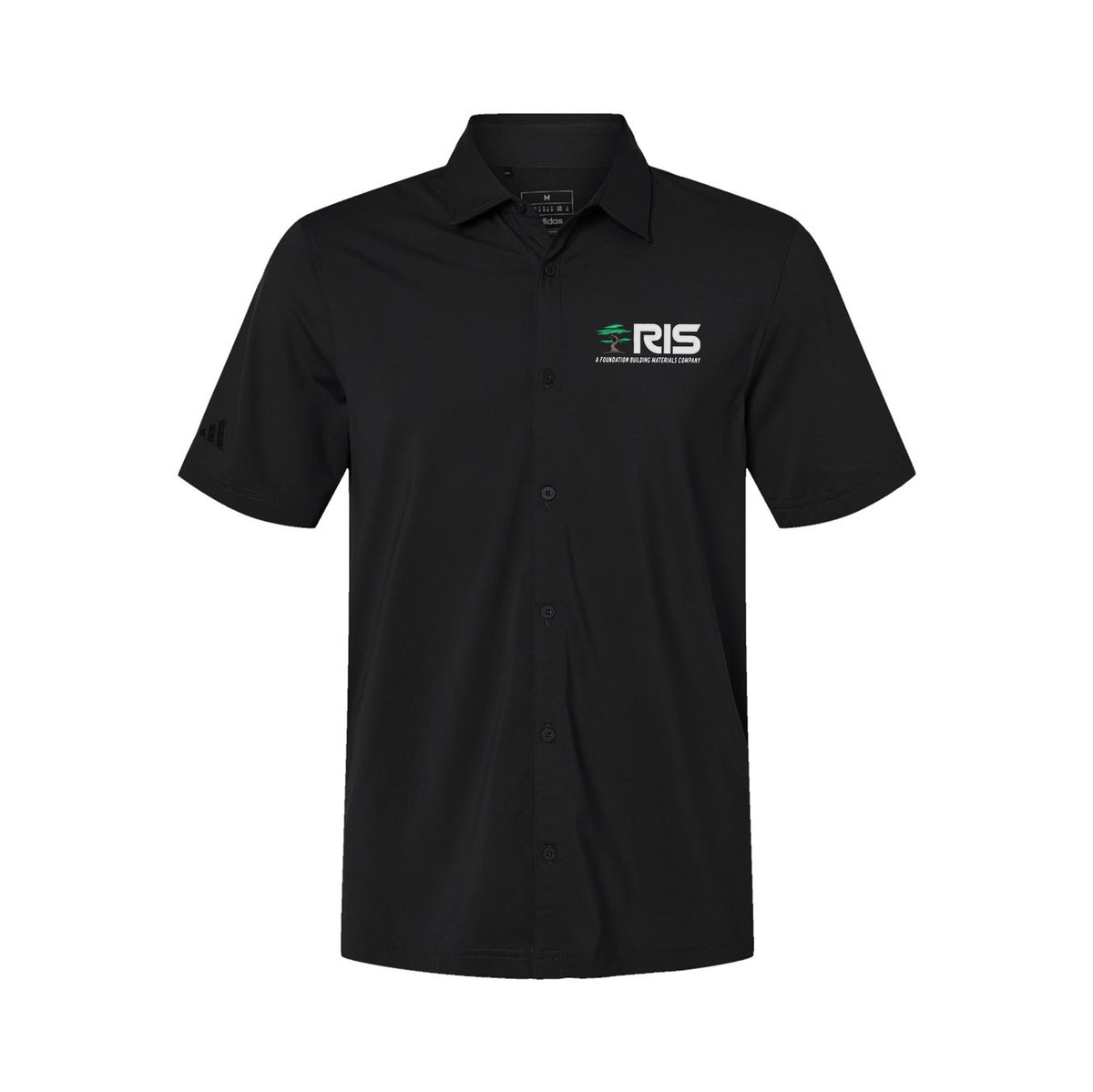 RIS - Adidas Men's Full Button Down Short Sleeve Shirt - A595