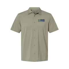 RIS - Adidas Men's Full Button Down Short Sleeve Shirt - A595