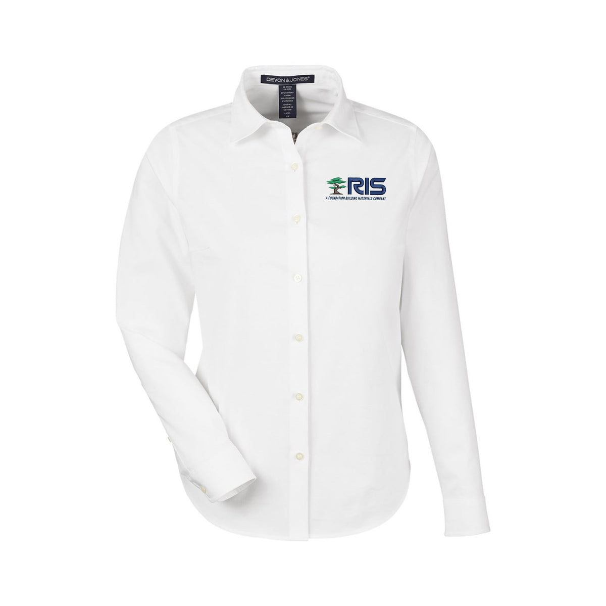 RIS - Devon & Jones Women's CrownLux Performance® Spencer Poplin Dress Shirt - DG505W