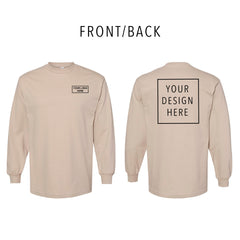 American Apparel - Heavyweight Cotton Long Sleeve Tee - Front/Back