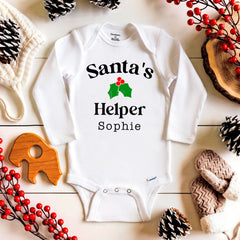 Santa's Helper Baby Bodysuit