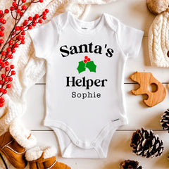 Santa's Helper Baby Bodysuit