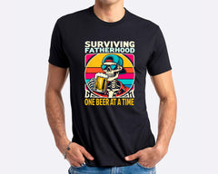 Surviving Fatherhood, One Beer At A Time T-shirt