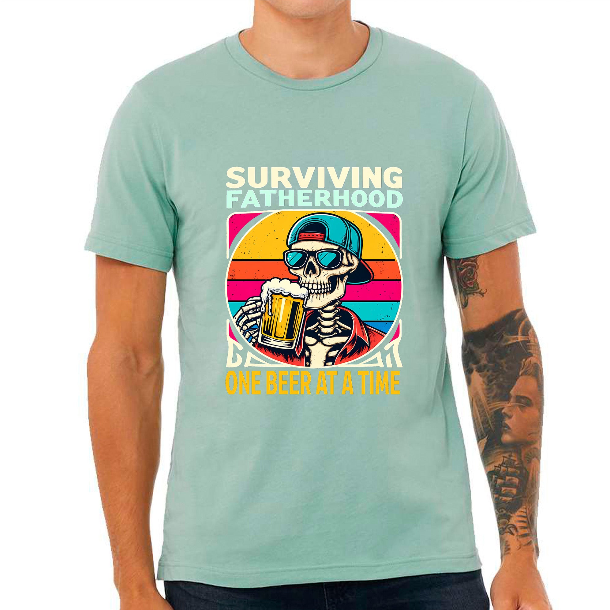 Surviving Fatherhood, One Beer At A Time T-shirt