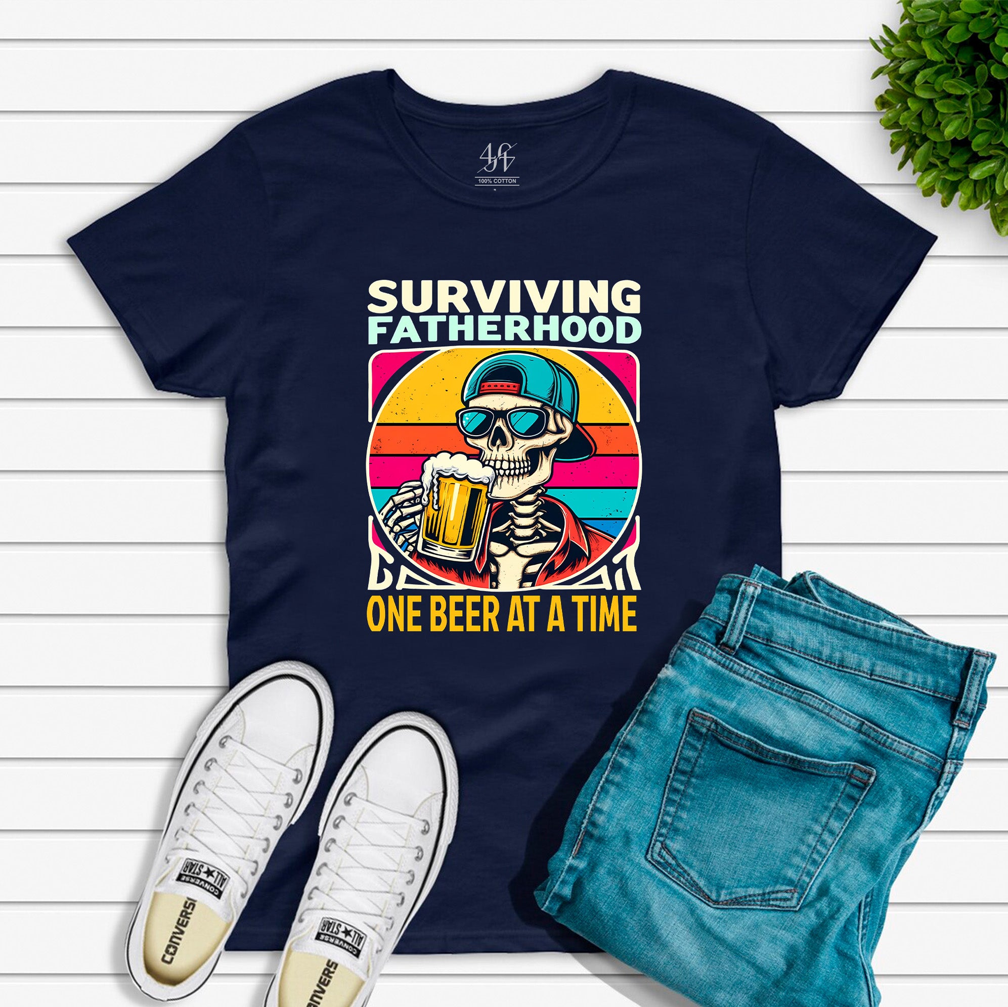 Surviving Fatherhood, One Beer At A Time T-shirt