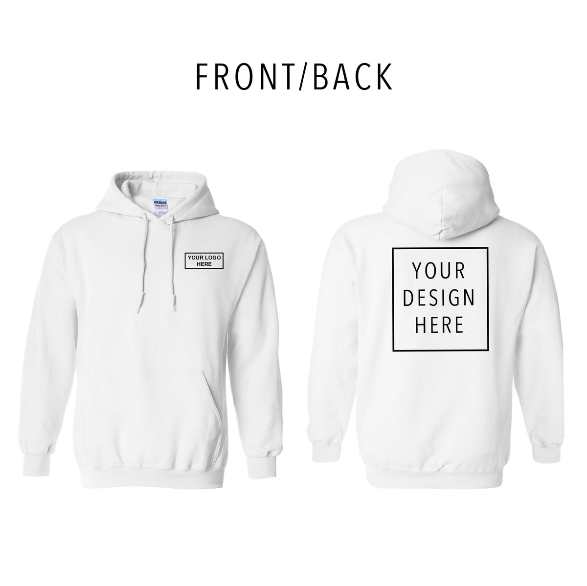 Gildan - Heavy Blend™ Hooded Sweatshirt - Front/Back