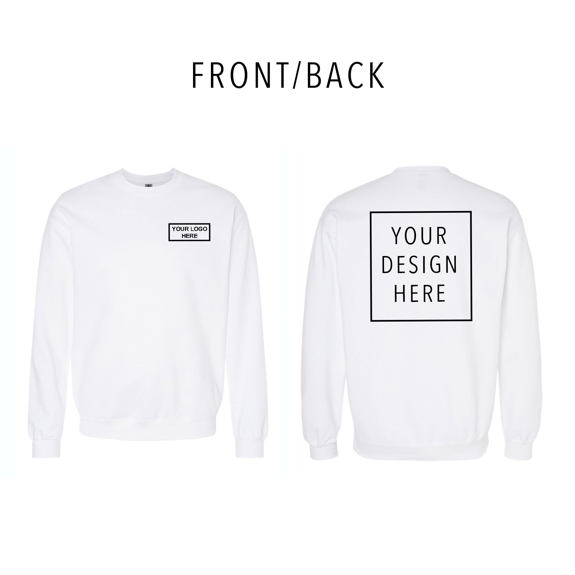 Gildan - Softstyle® Midweight Crewneck Sweatshirt - Front/Back