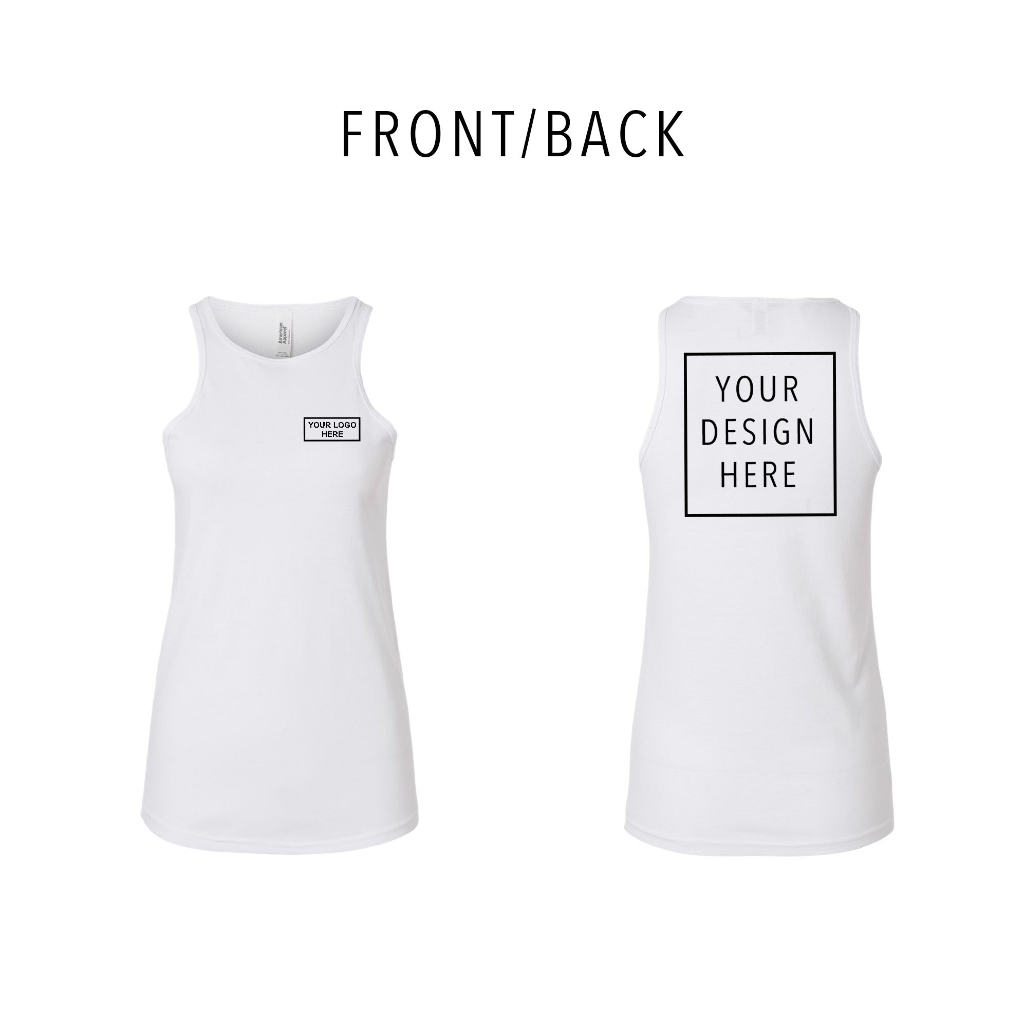 American Apparel - Women's CVC Tank - Front/Back