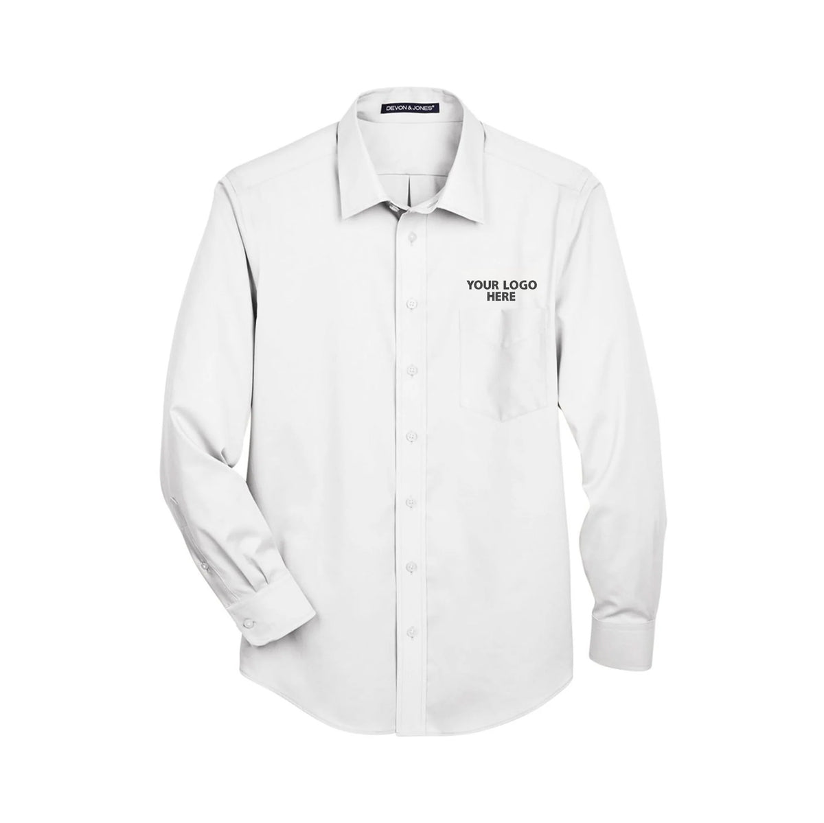 Devon & Jones Men's Crown Collection® Solid Stretch Twill Woven Dress Shirt - DG530