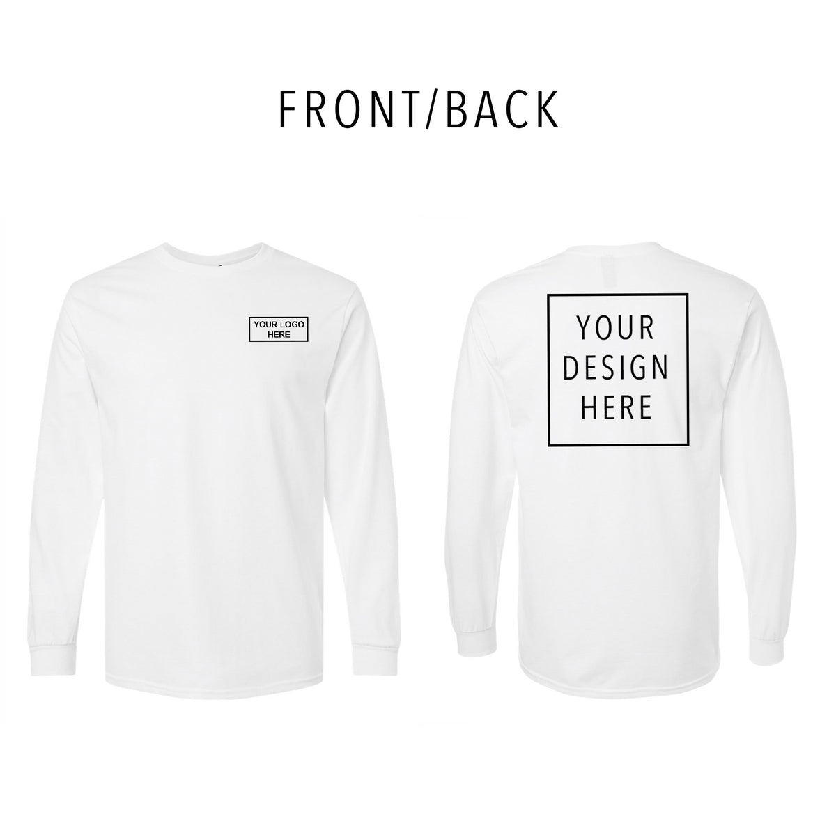 Gildan - Ultra Cotton® Long Sleeve T-Shirt - Front/Back