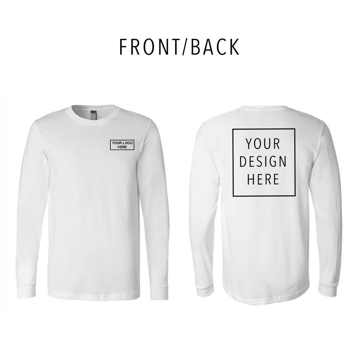 BELLA + CANVAS - Jersey Long Sleeve Tee - Front/Back