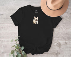 White Running Frenchie T-shirt